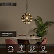 Lucide HANNELORE - Hanglamp - Ø 40 cm - 1xE27 - Mat Goud / Messing