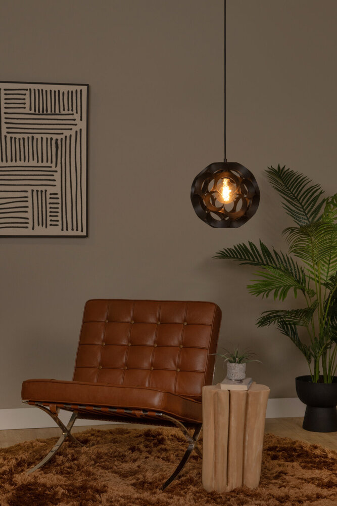 Lucide HANNELORE - Hanglamp - Ø 30 cm - 1xE27 - Zwart Lucide HANNELORE - Hanglamp - Ø 30 cm - 1xE27 - Zwart