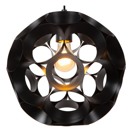 Lucide HANNELORE - Hanglamp - Ø 30 cm - 1xE27 - Zwart Lucide HANNELORE - Hanglamp - Ø 30 cm - 1xE27 - Zwart