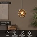 Lucide HANNELORE - Hanglamp - Ø 30 cm - 1xE27 - Mat Goud / Messing
