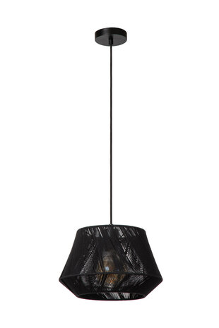 Lucide JESSICA - Hanglamp - Ø 30 cm - 1xE27 - Zwart Lucide JESSICA - Hanglamp - Ø 30 cm - 1xE27 - Zwart