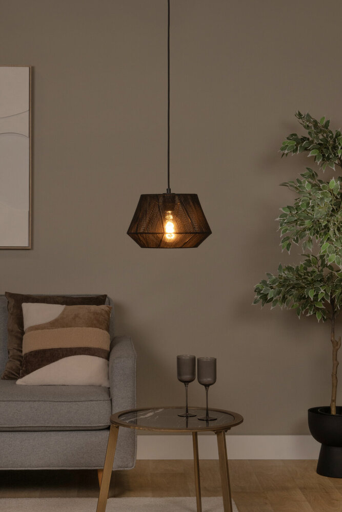 Lucide JESSICA - Hanglamp - Ø 30 cm - 1xE27 - Zwart Lucide JESSICA - Hanglamp - Ø 30 cm - 1xE27 - Zwart