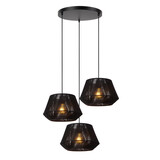 Lucide JESSICA - Hanglamp - Ø 35,5 cm - 3xE27 - Zwart
