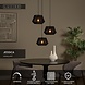 Lucide JESSICA - Hanglamp - Ø 35,5 cm - 3xE27 - Zwart