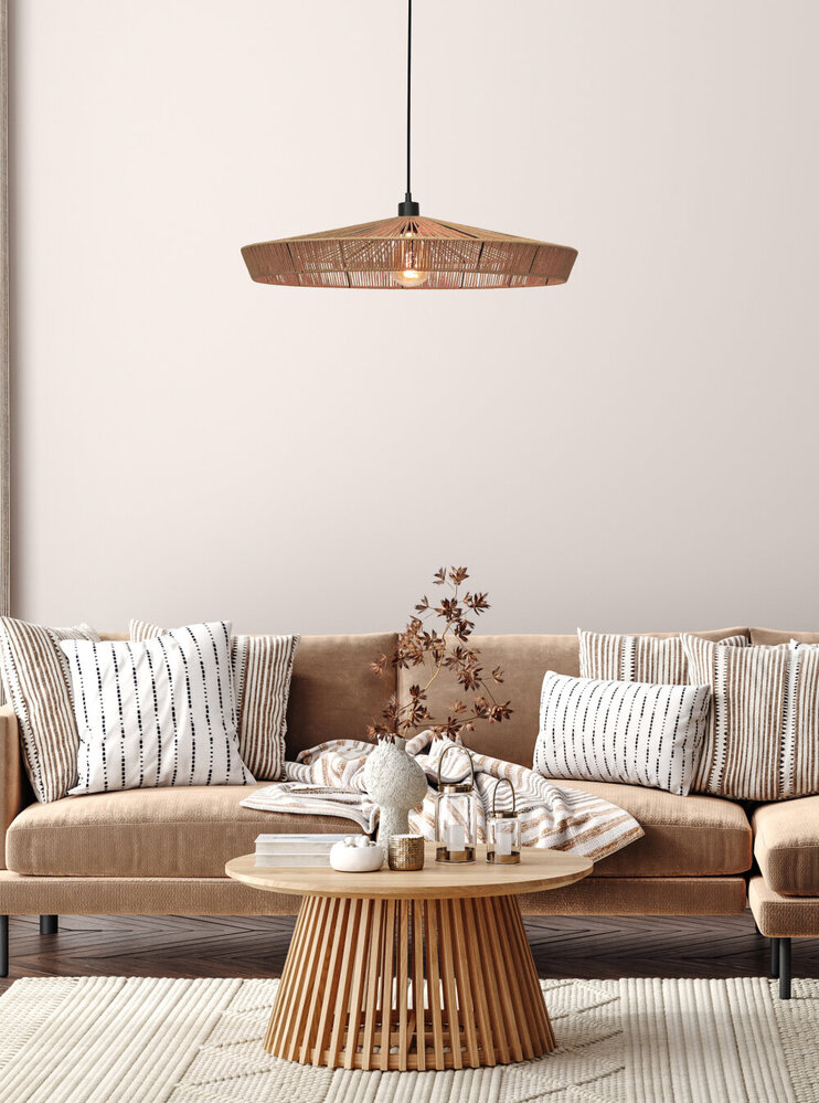 Lucide YUNKAI - Hanglamp - Ø 70 cm - 1xE27 - Naturel