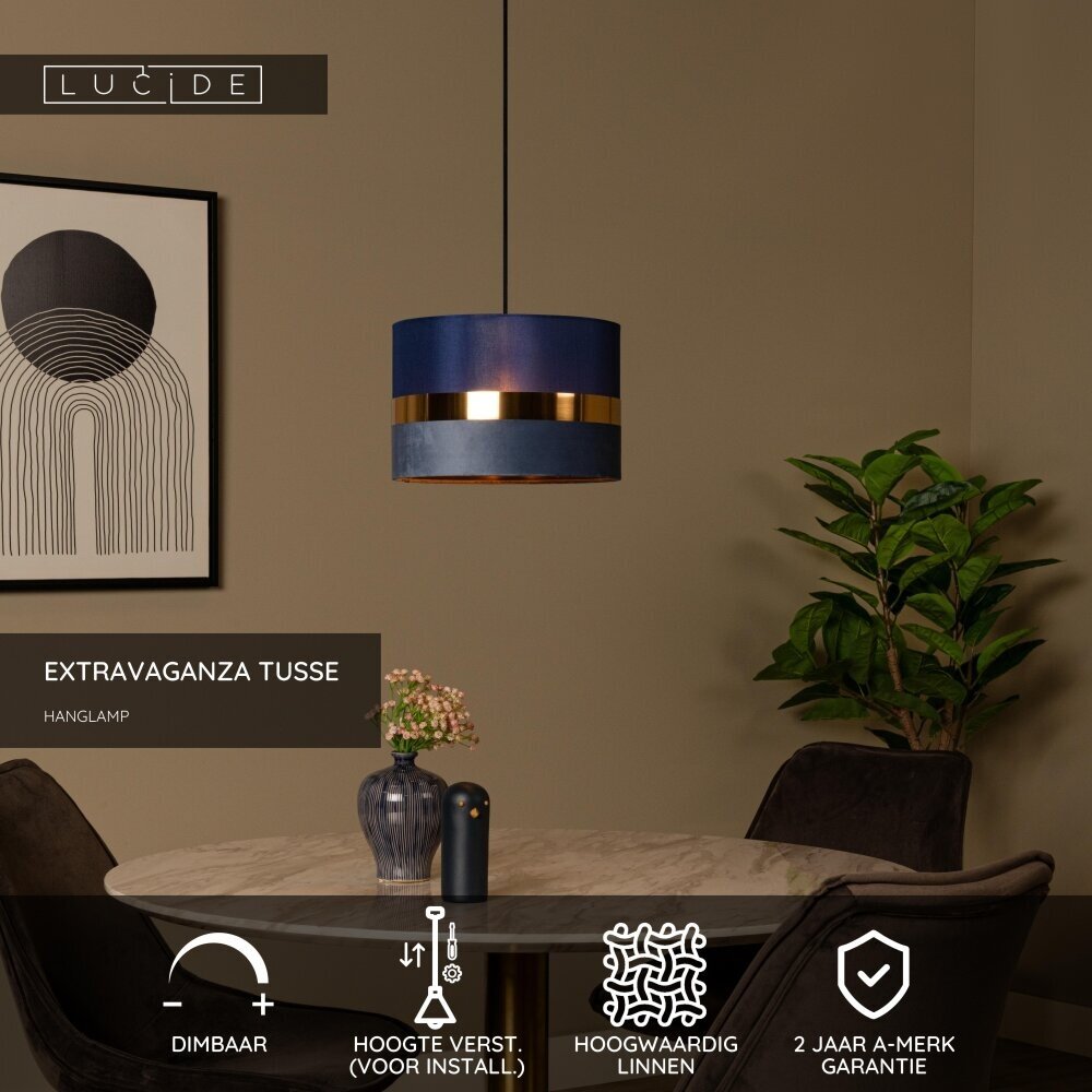 Lucide EXTRAVAGANZA TUSSE - Hanglamp - Ø 30 cm - 1xE27 - Blauw Lucide EXTRAVAGANZA TUSSE - Hanglamp - Ø 30 cm - 1xE27 - Blauw