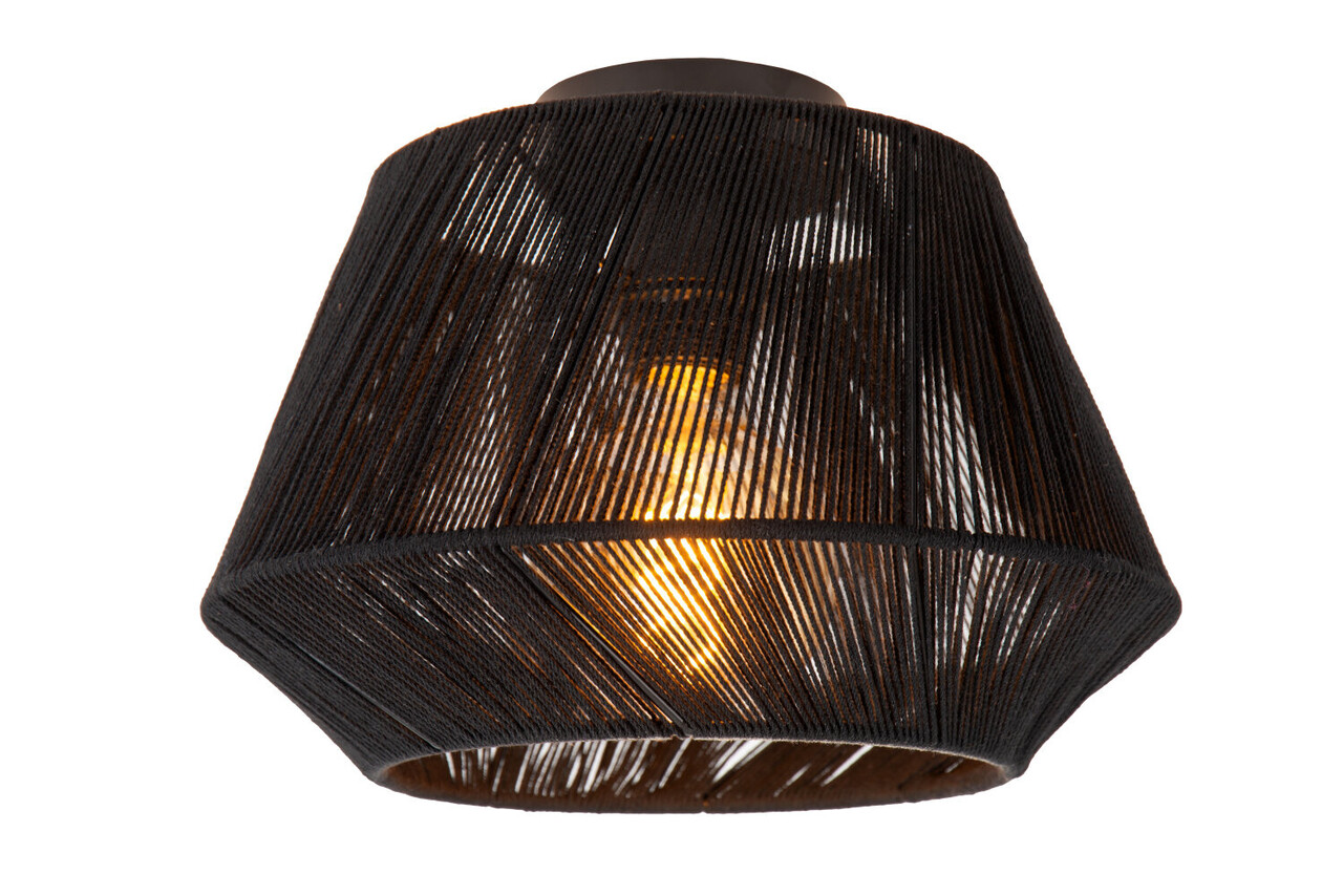 Lucide JESSICA - Plafonnière - Ø 30 cm - 1xE27 - Zwart Lucide JESSICA - Plafonnière - Ø 30 cm - 1xE27 - Zwart