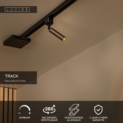 Lucide TRACK KEONI Railspot - 1-fase Railsysteem / Railverlichting - 1xG9 - Koffie Lucide TRACK KEONI Railspot - 1-fase Railsysteem / Railverlichting - 1xG9 - Koffie