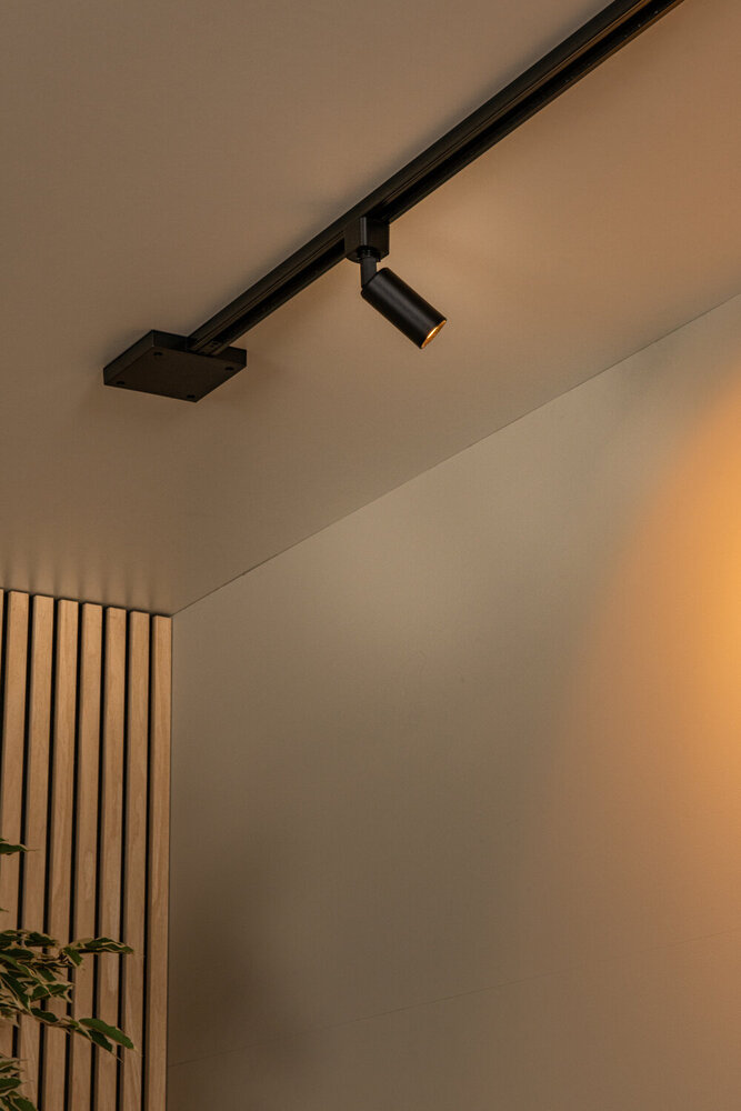 Lucide TRACK RITMO Railspot - 1-fase Railsysteem / Railverlichting - 1xGU10-MR11 - Zwart (Uitbreiding)