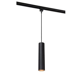 Lucide TRACK FLORIS Hanglamp - 1-fase Railsysteem / Railverlichting - 1xGU10 - Zwart (Uitbreiding)