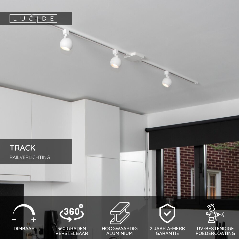 Lucide TRACK FAVORI Railspot - 1-fase Railsysteem / Railverlichting - 1xGU10 - Wit (Uitbreiding) Lucide TRACK FAVORI Railspot - 1-fase Railsysteem / Railverlichting - 1xGU10 - Wit (Uitbreiding)