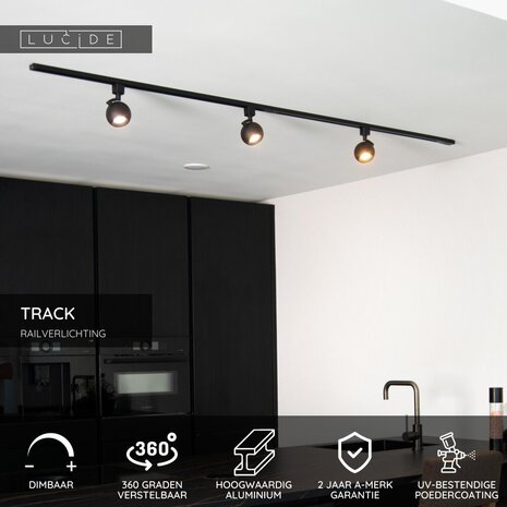 Lucide TRACK FAVORI Railspot - 1-fase Railsysteem / Railverlichting - 1xGU10 - Zwart (Uitbreiding) Lucide TRACK FAVORI Railspot - 1-fase Railsysteem / Railverlichting - 1xGU10 - Zwart (Uitbreiding)