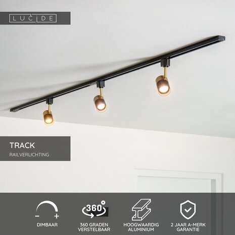 Lucide TRACK FLORIS Railspot - 1-fase Railsysteem / Railverlichting - 1xGU10 - Zwart (Uitbreiding) Lucide TRACK FLORIS Railspot - 1-fase Railsysteem / Railverlichting - 1xGU10 - Zwart (Uitbreiding)