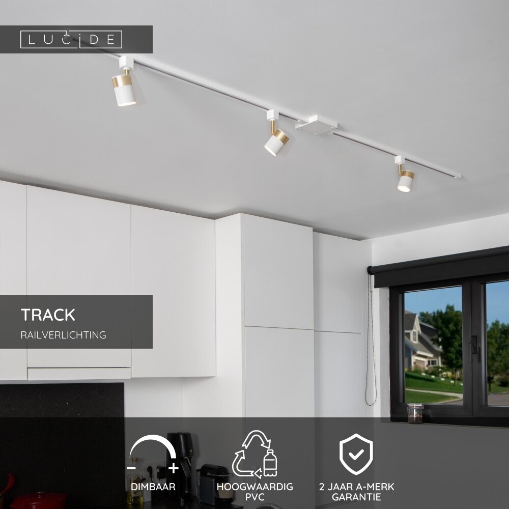 Lucide TRACK Afdekplaat/cover- 1-fase Railsysteem / Railverlichting - 2 meter - Wit (Uitbreiding)