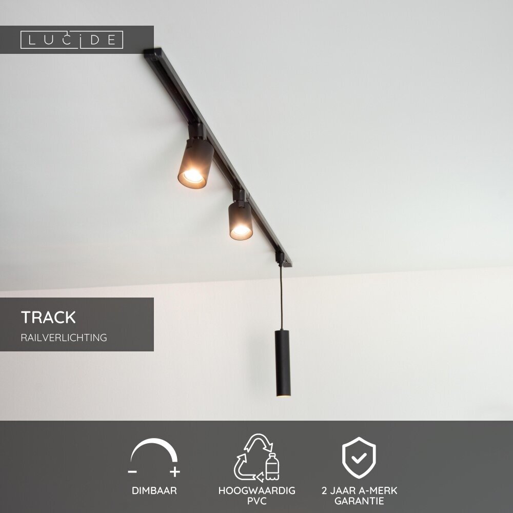 Lucide TRACK Startvoeding - 1-fase Railsysteem / Railverlichting - Enkel - Zwart (Uitbreiding) Lucide TRACK Startvoeding - 1-fase Railsysteem / Railverlichting - Enkel - Zwart (Uitbreiding)