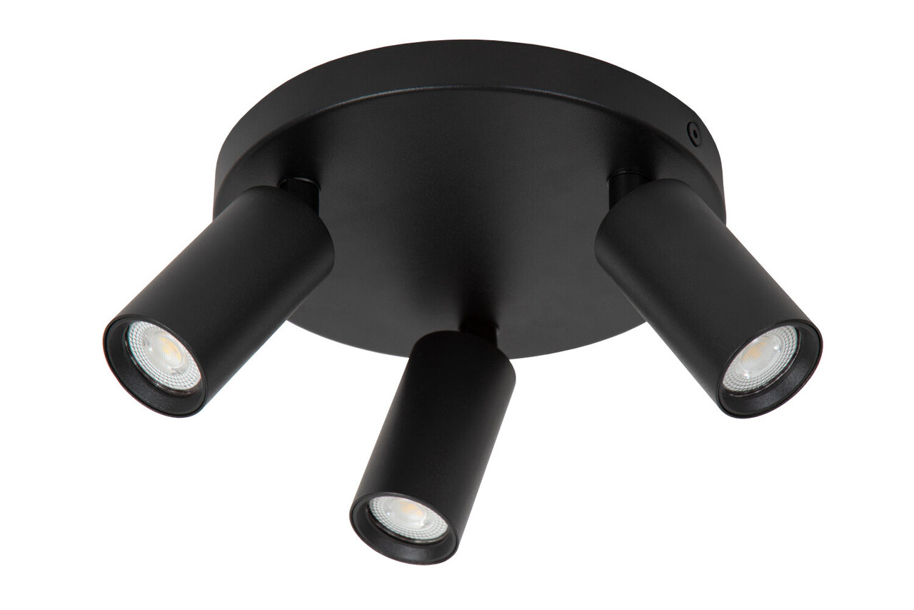 Lucide RITMO - Plafondspot - Ø 18 cm - 3xGU10 (MR11) - Zwart Lucide RITMO - Plafondspot - Ø 18 cm - 3xGU10 (MR11) - Zwart