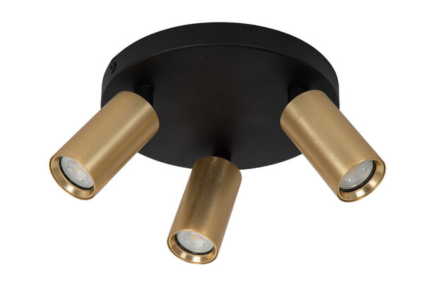 Lucide RITMO - Plafondspot - Ø 18 cm - 3xGU10 (MR11) - Mat Goud / Messing Lucide RITMO - Plafondspot - Ø 18 cm - 3xGU10 (MR11) - Mat Goud / Messing
