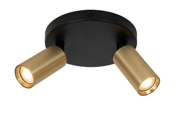 Lucide RITMO - Plafondspot - Ø 15 cm - 2xGU10 (MR11) - Mat Goud / Messing Lucide RITMO - Plafondspot - Ø 15 cm - 2xGU10 (MR11) - Mat Goud / Messing