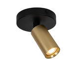 Lucide RITMO - Plafondspot - Ø 10 cm - 1xGU10 (MR11) - Mat Goud / Messing
