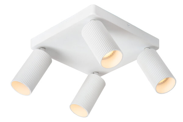 Lucide CLUBS - Plafondspot - 4xGU10 (MR16) - Wit Lucide CLUBS - Plafondspot - 4xGU10 (MR16) - Wit