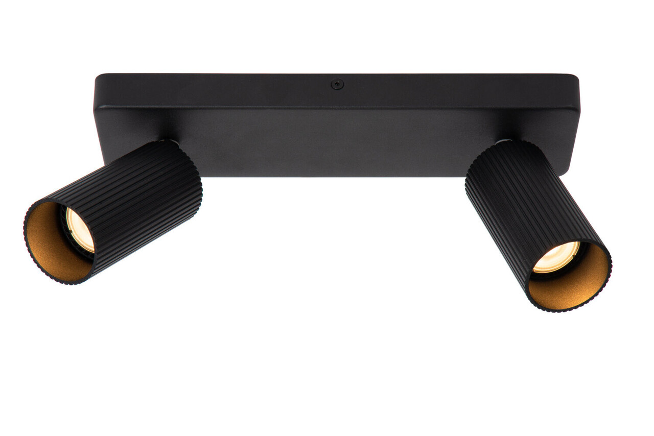 Lucide CLUBS - Plafondspot - 2xGU10 (MR16) - Zwart