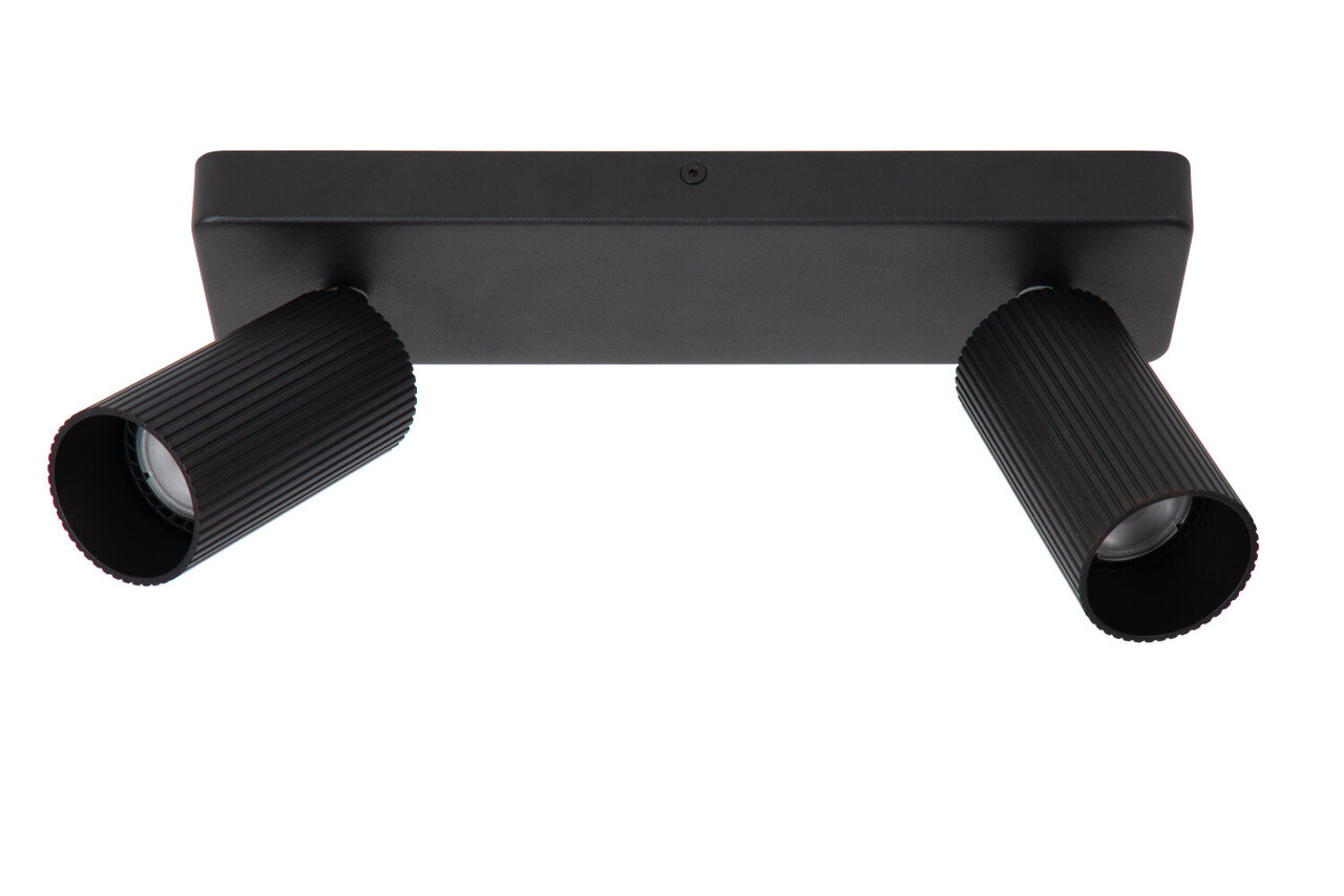 Lucide CLUBS - Plafondspot - 2xGU10 (MR16) - Zwart