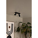Lucide CLUBS - Plafondspot - 2xGU10 (MR16) - Zwart
