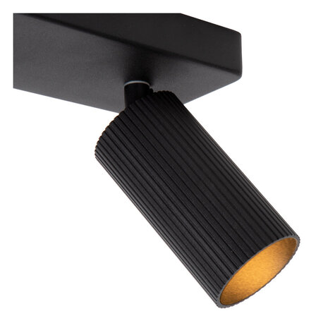 Lucide CLUBS - Plafondspot - 2xGU10 (MR16) - Zwart