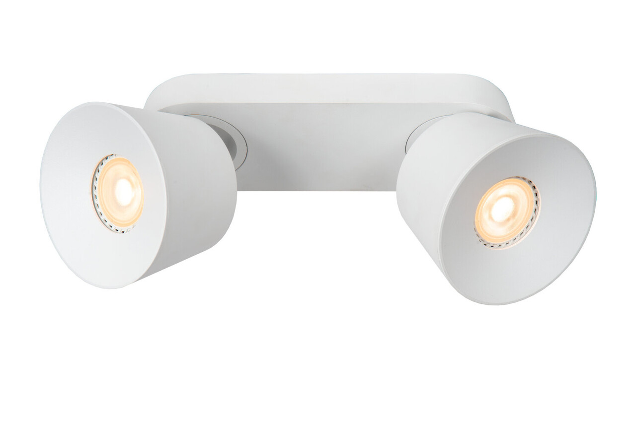 Lucide TRIGONO - Plafondspot - 2xGU10 (MR16) - Wit Lucide TRIGONO - Plafondspot - 2xGU10 (MR16) - Wit