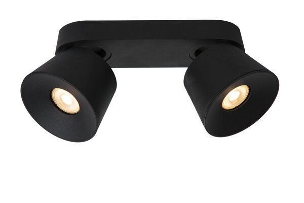 Lucide TRIGONO - Plafondspot - 2xGU10 (MR16) - Zwart Lucide TRIGONO - Plafondspot - 2xGU10 (MR16) - Zwart