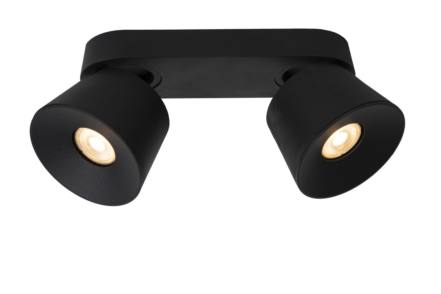 Lucide TRIGONO - Plafondspot - 2xGU10 (MR16) - Zwart