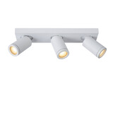 Lucide TAYLOR - Plafondspot Badkamer - LED Dim to warm - GU10 (MR16) - 3x5W 2200K/3000K - IP44 - Wit