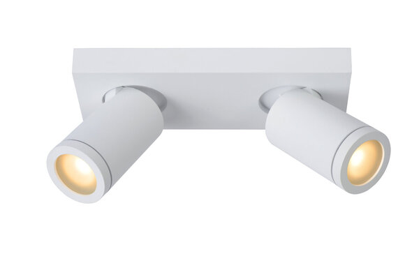 Lucide TAYLOR - Plafondspot Badkamer - LED Dim to warm - GU10 (MR16) - 2x5W 2200K/3000K - IP44 - Wit