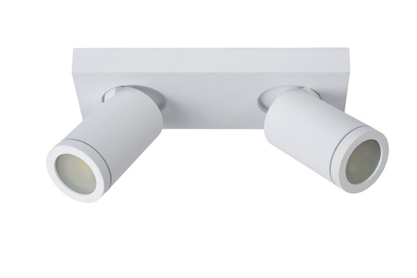 Lucide TAYLOR - Plafondspot Badkamer - LED Dim to warm - GU10 (MR16) - 2x5W 2200K/3000K - IP44 - Wit