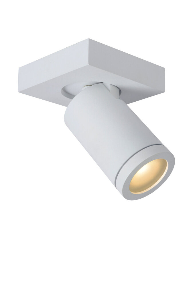 Lucide TAYLOR - Plafondspot Badkamer - LED Dim to warm - GU10 (MR16) - 1x5W 2200K/3000K - IP44 - Wit