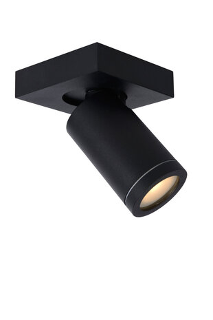 Lucide TAYLOR - Plafondspot Badkamer - LED Dim to warm - GU10 (MR16) - 1x5W 2200K/3000K - IP44 - Zwart Lucide TAYLOR - Plafondspot Badkamer - LED Dim to warm - GU10 (MR16) - 1x5W 2200K/3000K - IP44 - Zwart