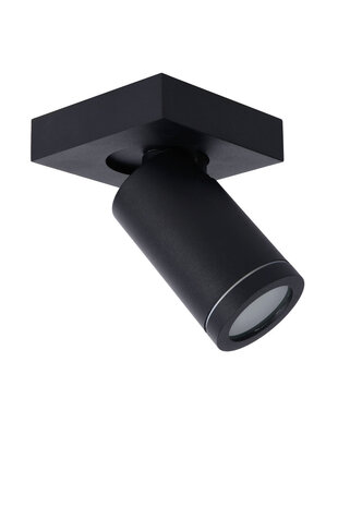 Lucide TAYLOR - Plafondspot Badkamer - LED Dim to warm - GU10 (MR16) - 1x5W 2200K/3000K - IP44 - Zwart Lucide TAYLOR - Plafondspot Badkamer - LED Dim to warm - GU10 (MR16) - 1x5W 2200K/3000K - IP44 - Zwart
