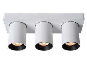 Lucide NIGEL - Plafondspot - LED Dim to warm - GU10 (MR16) - 3x5W 2200K/3000K - Wit