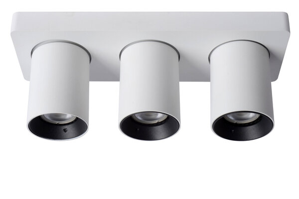Lucide NIGEL - Plafondspot - LED Dim to warm - GU10 (MR16) - 3x5W 2200K/3000K - Wit