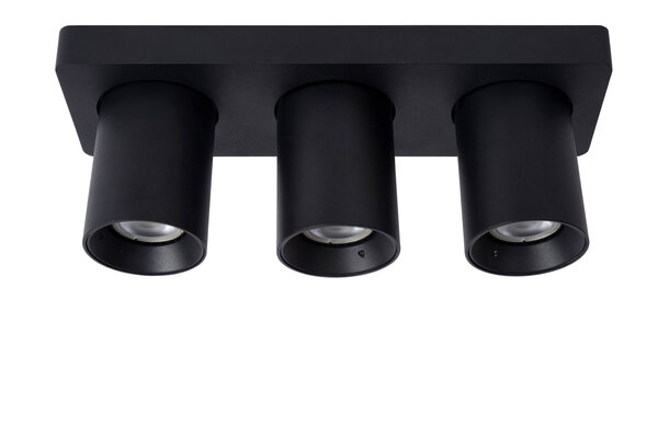 Lucide NIGEL - Plafondspot - LED Dim to warm - GU10 (MR16) - 3x5W 2200K/3000K - Zwart