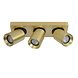 Lucide NIGEL - Plafondspot - LED Dim to warm - GU10 (MR16) - 3x5W 2200K/3000K - Mat Goud / Messing