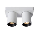 Lucide NIGEL - Plafondspot - LED Dim to warm - GU10 (MR16) - 2x5W 2200K/3000K - Wit Lucide NIGEL - Plafondspot - LED Dim to warm - GU10 (MR16) - 2x5W 2200K/3000K - Wit