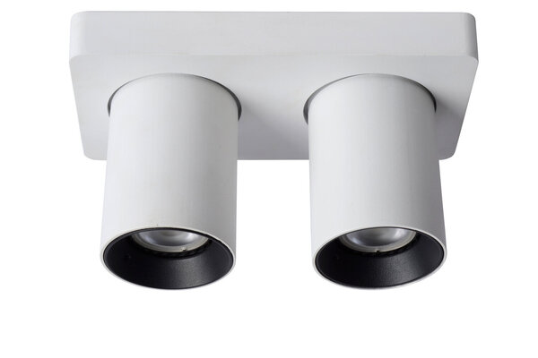 Lucide NIGEL - Plafondspot - LED Dim to warm - GU10 (MR16) - 2x5W 2200K/3000K - Wit