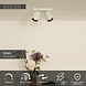 Lucide NIGEL - Plafondspot - LED Dim to warm - GU10 (MR16) - 2x5W 2200K/3000K - Wit