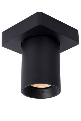 Lucide NIGEL - Plafondspot - LED Dim to warm - GU10 (MR16) - 1x5W 2200K/3000K - Zwart