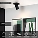 Lucide NIGEL - Plafondspot - LED Dim to warm - GU10 (MR16) - 1x5W 2200K/3000K - Zwart