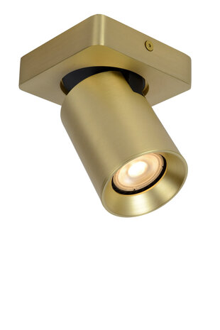Lucide NIGEL - Plafondspot - LED Dim to warm - GU10 (MR16) - 1x5W 2200K/3000K - Mat Goud / Messing Lucide NIGEL - Plafondspot - LED Dim to warm - GU10 (MR16) - 1x5W 2200K/3000K - Mat Goud / Messing