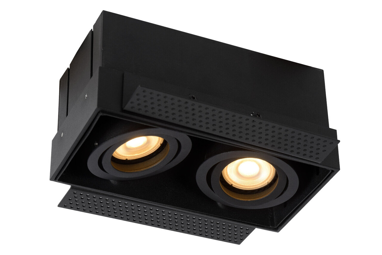 Lucide TRIMLESS - Inbouwspot - 2xGU10 (MR16) - Zwart Lucide TRIMLESS - Inbouwspot - 2xGU10 (MR16) - Zwart