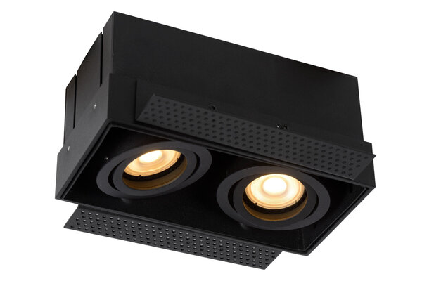 Lucide TRIMLESS - Inbouwspot - 2xGU10 (MR16) - Zwart Lucide TRIMLESS - Inbouwspot - 2xGU10 (MR16) - Zwart