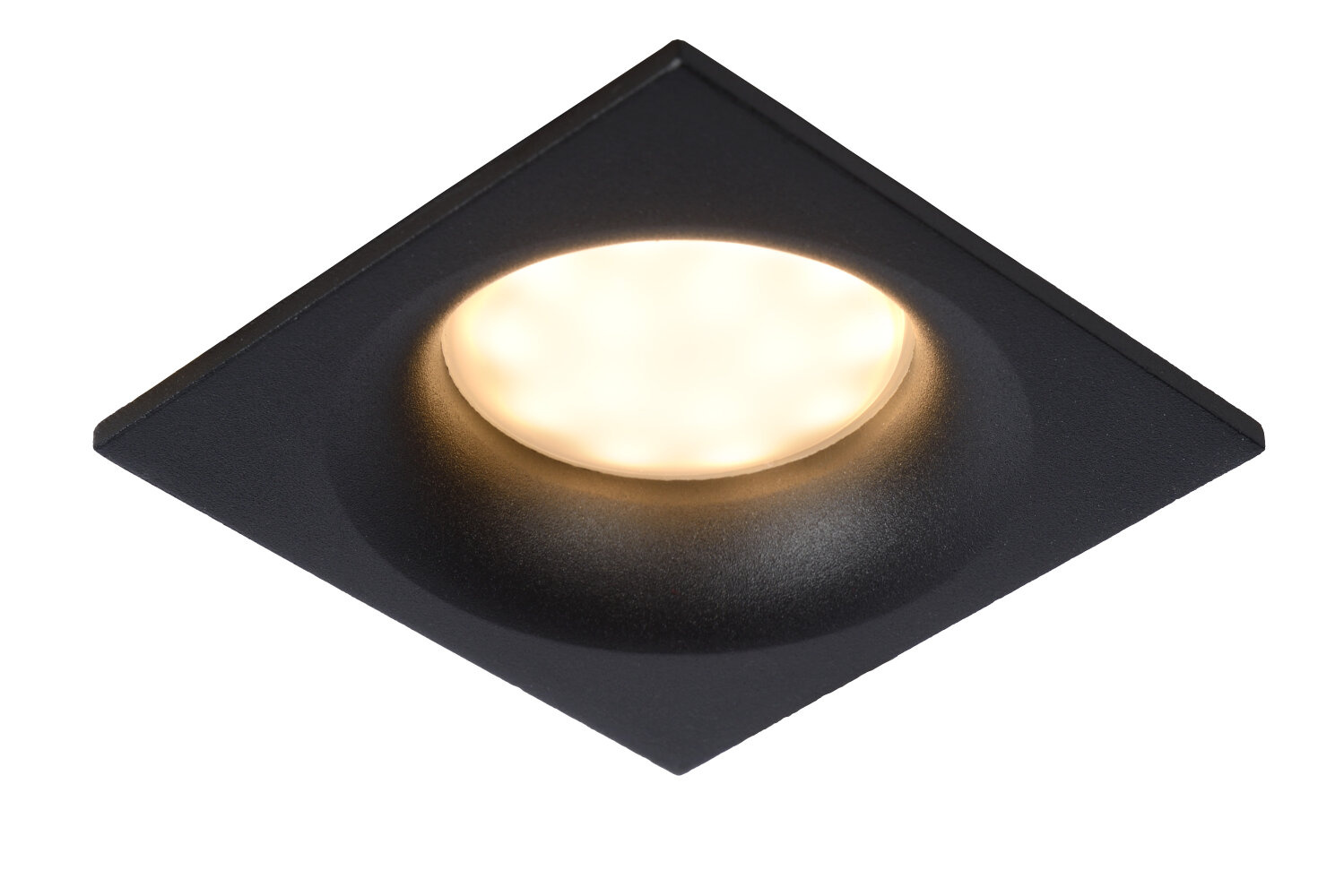 Lucide ZIVA - Inbouwspot Badkamer - 1xGU10 (MR16) - IP44 - Zwart